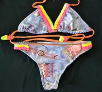 Bikini Flecos Chic Folk T Rapsodia Encaje Hecho A Mano