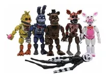 Juego De 6 Muñecas Five Nights At Freddy's Articulated + Bol