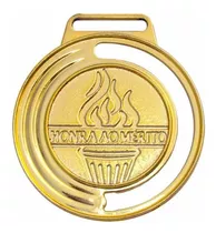 3 Medalhas - 40 Mm Com Fita Cetim Ouro Prata E Bronze