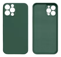 Funda Silicone Case iPhone 14 Pro Color Verde Militar