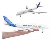 Avião Miniatura Brinquedo Fricção, Acende Luzes, Modelo H620