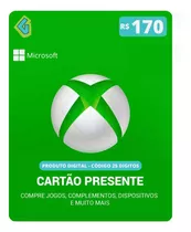 Gift Card Xbox Cartão Presente Microsoft Live R$ 170 Reais