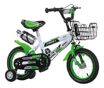 Bicicleta Infantil Lumax Aro 16 Verde Con Rueditas Tamaño Del Cuadro S