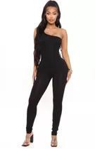 Jumpsuit Catsuit Enterito Mono Chupin Un Solo Hombro Sexy