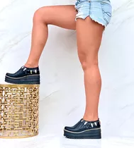 Zapatos Mujer Con Plataforma Detalle Tachas Moda 2019 Mugato