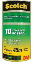 Kit 4 Fitas De Empacotamento 3m Scotch 5802 45mm X 45m