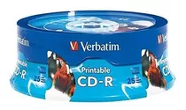 Cds Grabables Verbatim Cd-r 700mb 52x Blanco Imprimible Por 