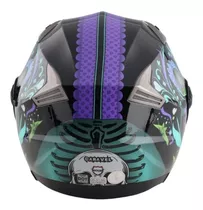 Casco Semi Integral De Moto Edge Jaguar Caravel Certificado Color Violeta Tamaño Del Casco Xl