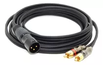 Cable Canon Xlr Macho  Estereo A Dos Rca Uso Profesional 3mt