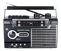 Radio Cassette Irt Bluetooth/fm/usb/sd/vintage Color Negro