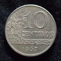 Brasil 10 Centavos 1967 Excelente Km 578.1