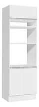 Mueble Para Horno Y Microondas Madesa Glamy 70cm 3 Puertas B Color Blanco
