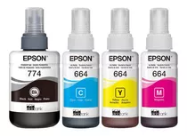 Kit Colorido Tinta Epson Original P/ Ecotank L1455 L656 L606