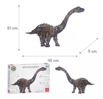 Quebra Cabeça 3d Dinossauro Apatossauro - 60 Pçs  + 6 Anos