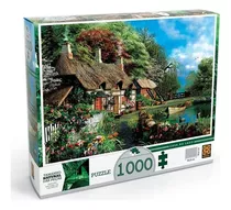 Quebra Cabeça - Puzzle 1000 Peças - Casa No Lago - Grow