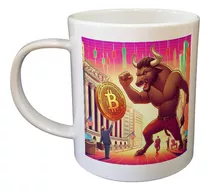 Taza Plastico Toro Bitcoin Mercado Alcista Trading