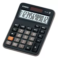 Calculadora De Escritirio Casio Mx-12b 12 Digitos Color Negro