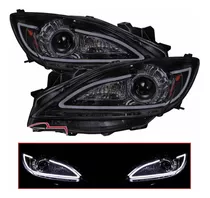 Faros 2010-2013 Mazda 3 Led Strip Projector Bajo Pedido