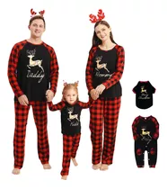 Pijama Navideña Familiar Parejas Dama Caballero Niño Y Niña 