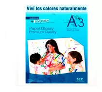 Resma Papel Glossy A3 200gr X 100 Hojas- Scp