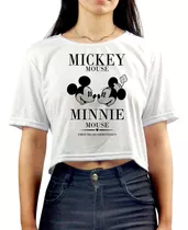 Cropped Oversized Mickey Mouse Minnie Mouse Retro Namorados
