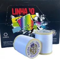 Caixa Linha 10 Corrente Carretel 500 Jardas Branca 12 Uni