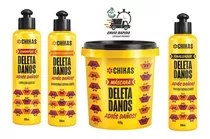 Kit Chikas Shampoo Cond Máscara Finalizador Deleta Danos