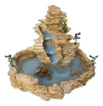 Fonte De Cascata Água Decorativa De Mesa Para Feng Shui Bege