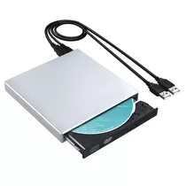 Slim Portátil Usb 2.0 Externo Óptico Cd-rw Quemador Lector D