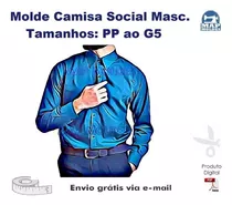 Molde Camisa Social Masculina (envio Por Email)