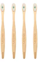 Cepillo De Dientes Bambu Meraki Biodegradable Pack X4