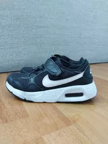 Zapatillas Nike Air Max Sc Niños Negra Velcro Talle 2 Us