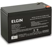 Bateria Selada Elgin Vrla 12v 7a Alarme E Cerca Elétrica 