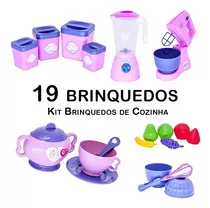 Cozinha Infantil Pote Frutinhas Xícara Liquidificador 19pç