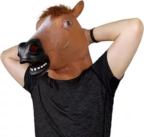 Mascara De Caballo Cabeza Cosplay Disfraz Latex