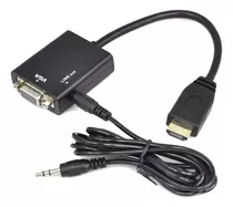 Cabo Adaptador Conversor Hdmi Para Vga Com Saída P2 De Áudio