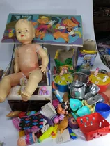 Lote 25 Juguete Antiguo Muñeca Y Todo Lo De Las Fotos 