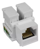 10 Pçs Conector Fêmea Rede Dados Keystone Jack Cat5e Rj45 8v