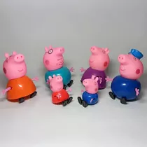 Kit 6 Miniaturas Da Família Peppa Pig 5cm-9cm - Brinquedo