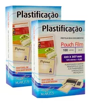 Plástico Para Plastificação A4 200 Folhas 0,05