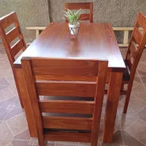 Comedor 4 Sillas Madera