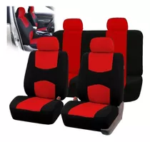 Funda Cubre Asiento En Negro Con Rojo Universal Modelo 2