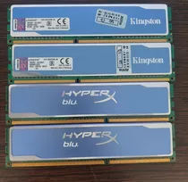 4 Memorias Ram Fury Hyperx Blu 4gb Ddr3 1600mhz