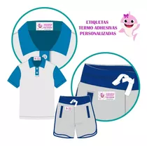 Baby Shark Niña Etiquetas Para Ropa Termoadhesivas 