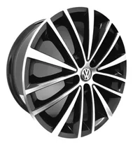 01 Roda Scorro Vw Jetta Golf Aro 17 5x112(1 Unid )+bico Cor Preto Com Diamantado