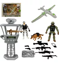  Kit Militar Base Operações Ação Combate Brinquedo Infantil