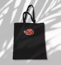 Tote Bag Minimalista Negra Con Parche. Bolsa Ecológica 