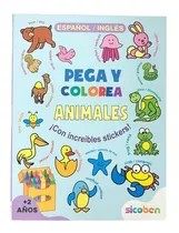 Libro Pega Y Colorea En Español-ingles Sicoben
