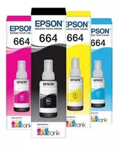 Kit 4 Tinta Epson T644 Tl220 L1300 L395 L396 L355  100% Novo