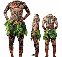 Halloween Bebé Adulto Hombres Cosplay Traje Moana Maui...